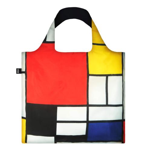 LOQI Τσάντα Recycled | Μοντριάν - Σύνθεση σε κόκκινο, κίτρινο και μπλε